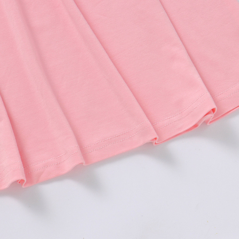 Girls 2T-10Y Summer Bamboo Twirl Dress Short Sleeve Pink